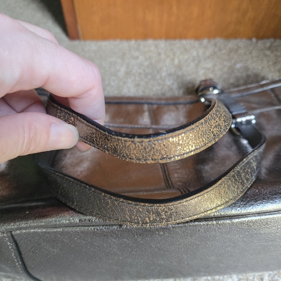 Coach H1163-F11721 Metallic Rose Gold Shoulder Tote Bag - Picture 7 of 8